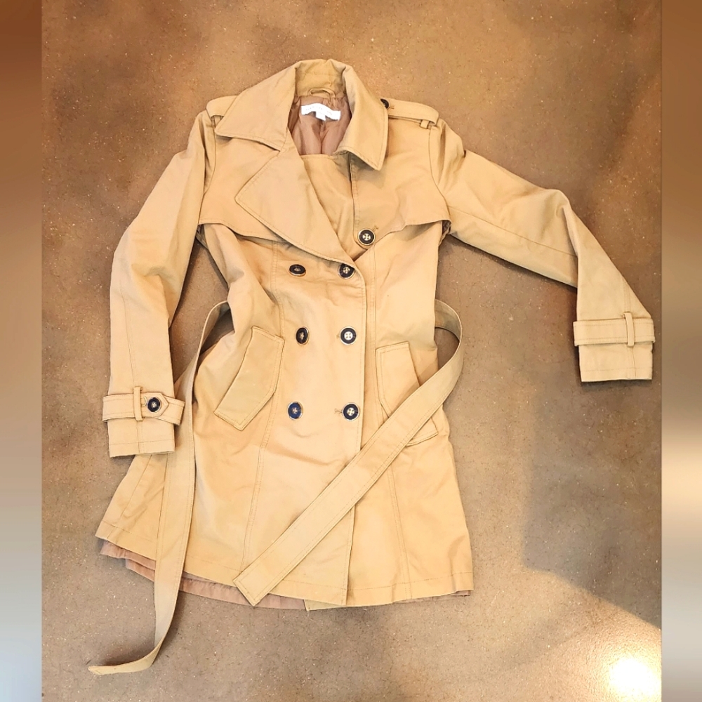 Trench coat peacoat beige size small New York & Company